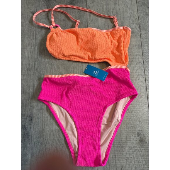 Cupshe Women's Solar Flare Neon One-Piece Swimsuit – Size Small (NWT) - Picture 7 of 11